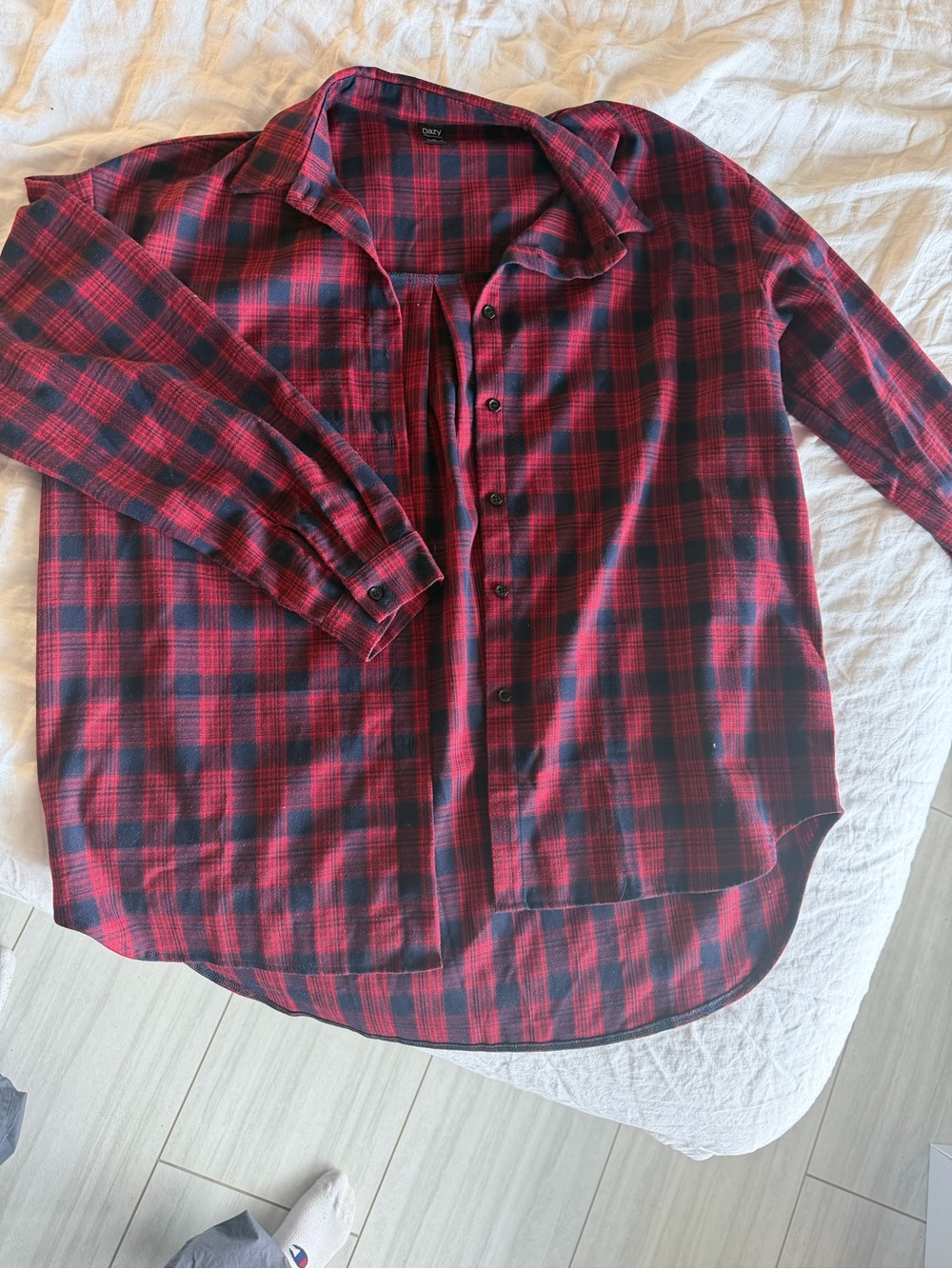 SHEIN Red & Navy Flannel